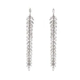Marquise Cut Diamonds 12.57 Carat 18k Karat Gold Dangling Drop Earrings